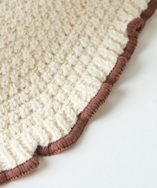 WEGO(ウィゴー)の「WEGO/パイピングニットハット(ハット・レディース・オフホワイト/ブラック/サックスブルー・FREE)」の13枚目の写真