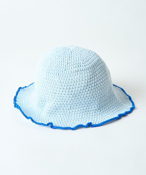 WEGO(ウィゴー)の「WEGO/パイピングニットハット(ハット・レディース・オフホワイト/ブラック/サックスブルー・FREE)」の10枚目の写真