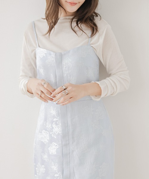 AMELY（エミリー）の「花柄ワンピース（ワンピース・レディース・ベージュ/ネイビー/ブルー・M/L）」の20枚目の写真