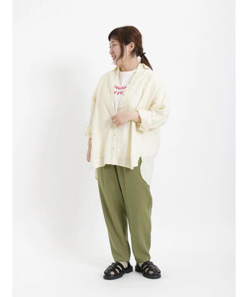 Samansa Mos2（サマンサ モスモス）の「柄アソートテーパードパンツ（その他パンツ・レディース・カーキ/イエロー/ベージュ・ﾌﾘ-）」の9枚目の写真