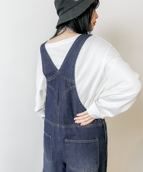 atONE（アットワン）の「atONE 大人カジュアルデニムサロペット（サロペット/オーバーオール・レディース・ネイビー/ライトブルー/ダークネイビー/ブルー/グレー系その他6・LL/4L/L/3L/M）」の13枚目の写真