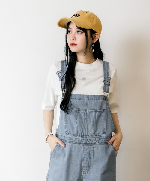 atONE（アットワン）の「atONE 大人カジュアルデニムサロペット（サロペット/オーバーオール・レディース・ネイビー/ライトブルー/ダークネイビー/ブルー/グレー系その他6・LL/4L/L/3L/M）」の6枚目の写真