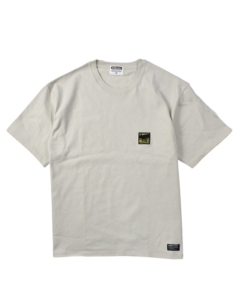 DOUBLE STEAL(ダブルスティール)の「カモパッチ Tシャツ(Tシャツ/カットソー・メンズ・ホワイト/ブラック/グレー/ライトベージュ/グレイッシュブルー・MEDIUM/LARGE/X-LARGE/XX-LARGE)」の4枚目の写真