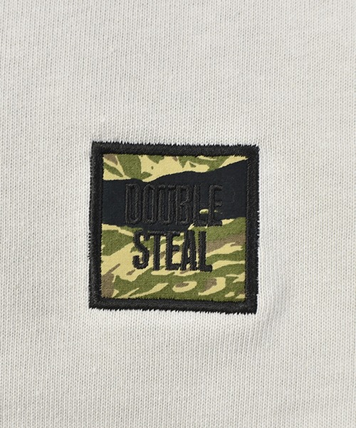 DOUBLE STEAL(ダブルスティール)の「カモパッチ Tシャツ(Tシャツ/カットソー・メンズ・ホワイト/ブラック/グレー/ライトベージュ/グレイッシュブルー・MEDIUM/LARGE/X-LARGE/XX-LARGE)」の10枚目の写真