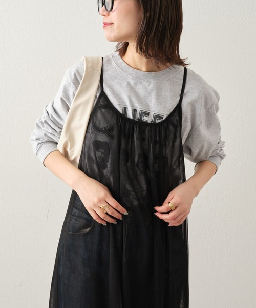 CIAOPANIC TYPY（チャオパニックティピー）の「【インナー付き】チュールキャミワンピース（ワンピース・レディース・ホワイト/ブラック・ONE SIZE）」の12枚目の写真