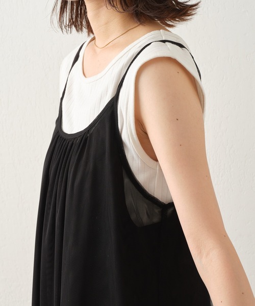 CIAOPANIC TYPY（チャオパニックティピー）の「【インナー付き】チュールキャミワンピース（ワンピース・レディース・ホワイト/ブラック・ONE SIZE）」の19枚目の写真