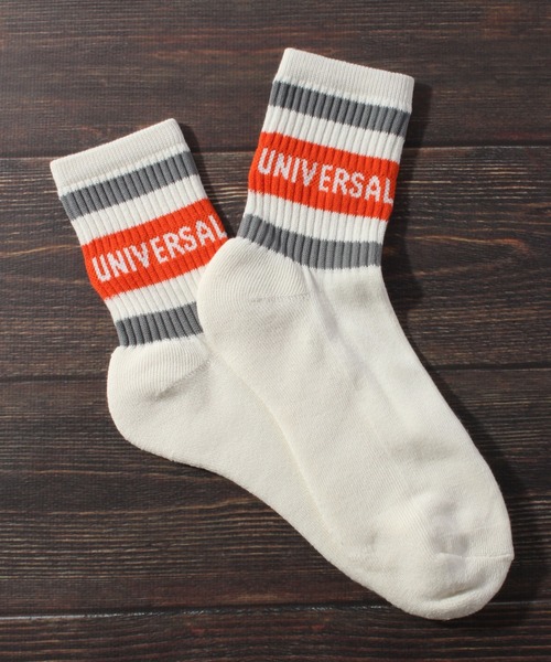 UNIVERSAL OVERALL(ユニバーサルオーバーオール)の「【UNIVERSAL OVERALL/ユニバーサルオーバーオール】3Pソックス リラインソックスクルー/靴下(ソックス/靴下・メンズ・ブラック系/ホワイト系・25-27CM)」の5枚目の写真