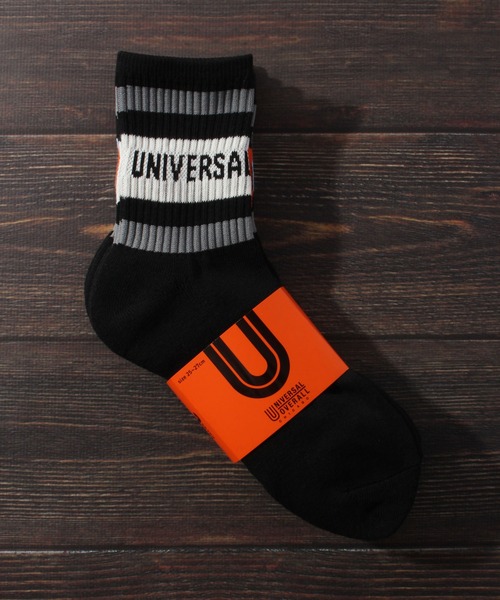 UNIVERSAL OVERALL(ユニバーサルオーバーオール)の「【UNIVERSAL OVERALL/ユニバーサルオーバーオール】3Pソックス リラインソックスクルー/靴下(ソックス/靴下・メンズ・ブラック系/ホワイト系・25-27CM)」の4枚目の写真