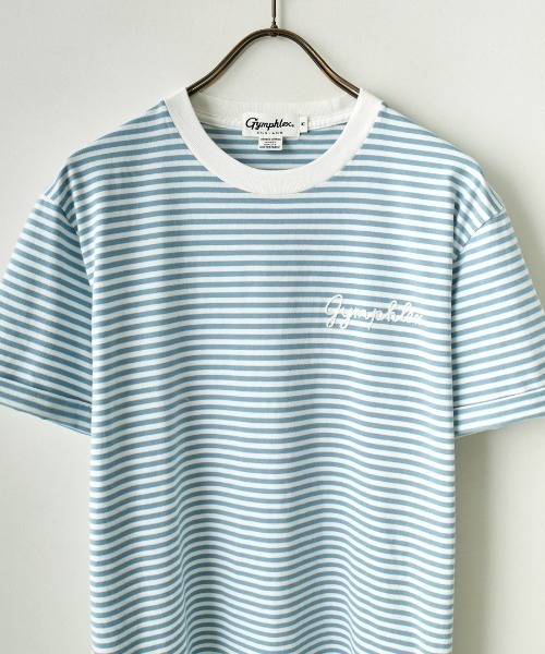 GYMPHLEX（ジムフレックス）の「[GYMPHLEX/ジムフレックス] コットンジャージー ワンポイントロゴ刺繍Tシャツ（Tシャツ/カットソー・レディース・ホワイト/チャコールグレー/ブラック/ライトブルー/ホワイト×ネイビー・14/M/L）」の19枚目の写真