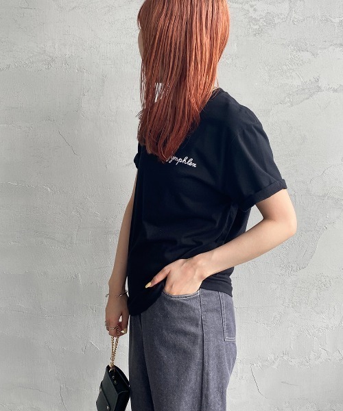 GYMPHLEX/ジムフレックス] コットンジャージー ワンポイントロゴ