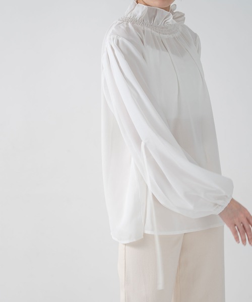 qumerry.（キュメリ）の「袖ボリュームシャツ（シャツ/ブラウス・レディース・ブラック/ホワイト・FREE）」の16枚目の写真