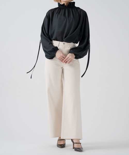 qumerry.（キュメリ）の「袖ボリュームシャツ（シャツ/ブラウス・レディース・ブラック/ホワイト・FREE）」の21枚目の写真