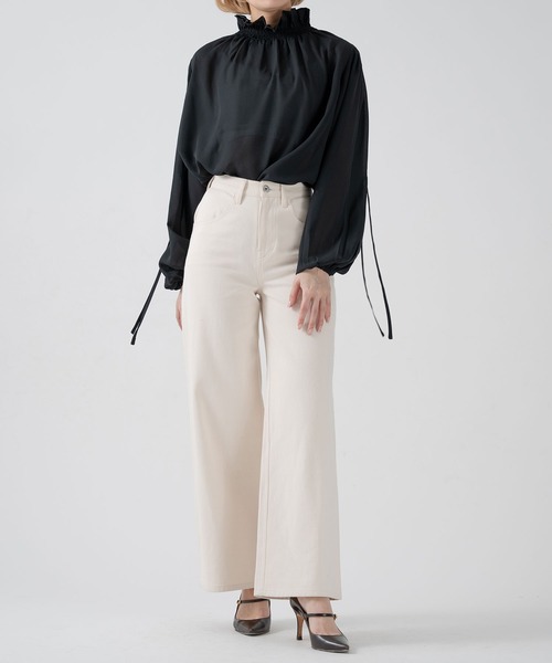 qumerry.（キュメリ）の「袖ボリュームシャツ（シャツ/ブラウス・レディース・ブラック/ホワイト・FREE）」の22枚目の写真