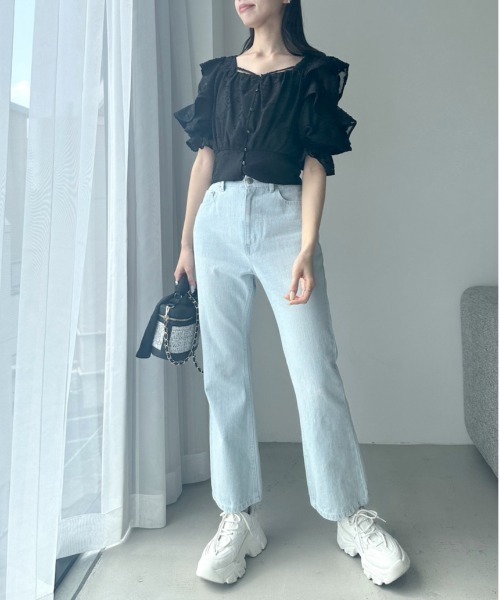 OLIVE des OLIVE（オリーブデオリーブ）の「オープンフリル袖ブラウス　1031040240（シャツ/ブラウス・レディース・ブラック/オフホワイト/ラベンダー/ブラック系その他・FREE）」の16枚目の写真