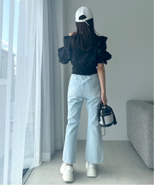 OLIVE des OLIVE（オリーブデオリーブ）の「オープンフリル袖ブラウス　1031040240（シャツ/ブラウス・レディース・ブラック/オフホワイト/ラベンダー/ブラック系その他・FREE）」の18枚目の写真