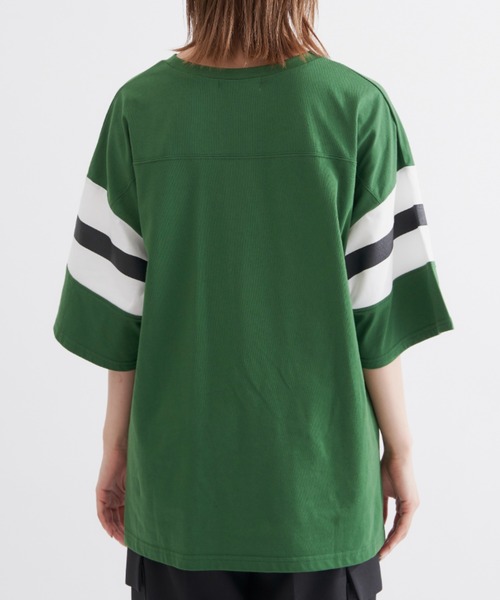 EDIT Gris(エディットグリ)の「【ユニセックスで着用可能】ナンバリングTシャツ(Tシャツ/カットソー・レディース・グリーン/ネイビー・FREE)」の12枚目の写真
