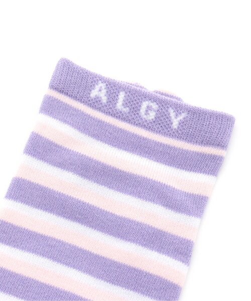 algy（アルジー）の「抗菌防臭マルチボーダーショートソックス（ソックス/靴下・キッズ・ラベンダー/グリーン/サックスブルー・21/24）」の4枚目の写真