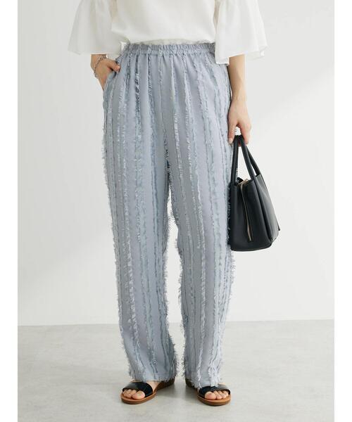 Sugar spoon（シュガースプーン）の「・SUGAR SPOON フリンジジャカードパンツ（その他パンツ・レディース・ライトグレー/アイボリー/ブラック・FREE）」の6枚目の写真