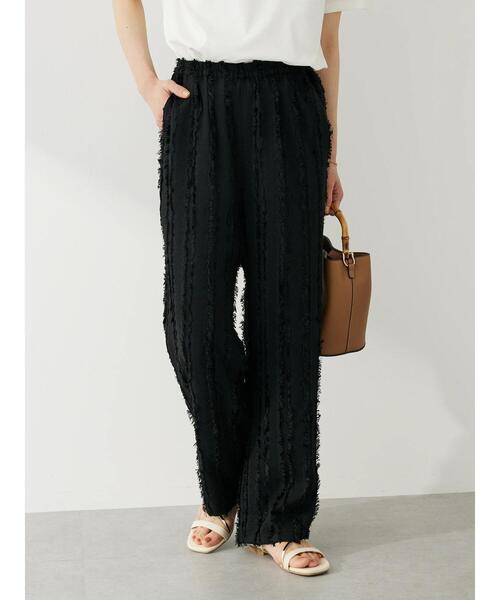 Sugar spoon（シュガースプーン）の「・SUGAR SPOON フリンジジャカードパンツ（その他パンツ・レディース・ライトグレー/アイボリー/ブラック・FREE）」の7枚目の写真