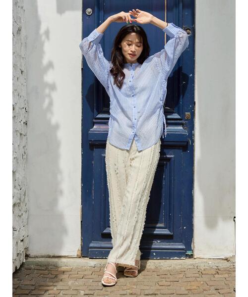 Sugar spoon（シュガースプーン）の「・SUGAR SPOON フリンジジャカードパンツ（その他パンツ・レディース・ライトグレー/アイボリー/ブラック・FREE）」の15枚目の写真