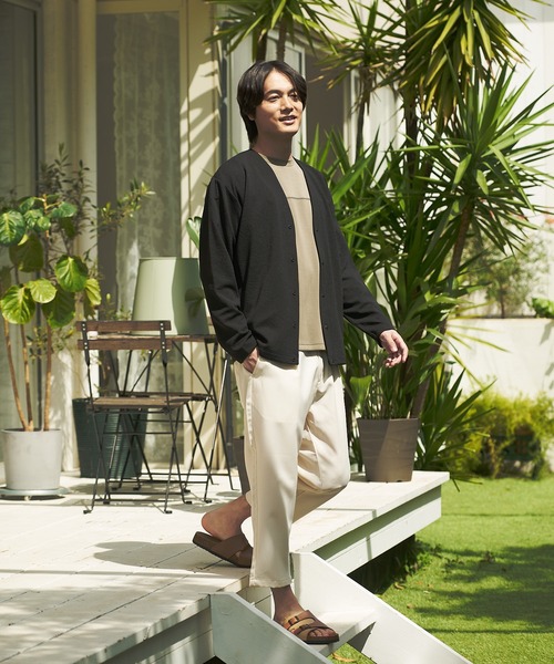 Blue Standard （ブルースタンダード）の「【BLUE STANDARD/ブルースタンダード】接触冷感 　ポリトロワンタック　ウエストゴム　クロップドパンツ（その他パンツ・メンズ・チャコールグレー/ブラック/ブルー/ベージュ・MEDIUM/LARGE/X-LARGE）」の22枚目の写真