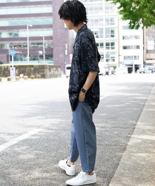 Blue Standard （ブルースタンダード）の「【BLUE STANDARD/ブルースタンダード】接触冷感 　ポリトロワンタック　ウエストゴム　クロップドパンツ（その他パンツ・メンズ・チャコールグレー/ブラック/ブルー/ベージュ・MEDIUM/LARGE/X-LARGE）」の15枚目の写真