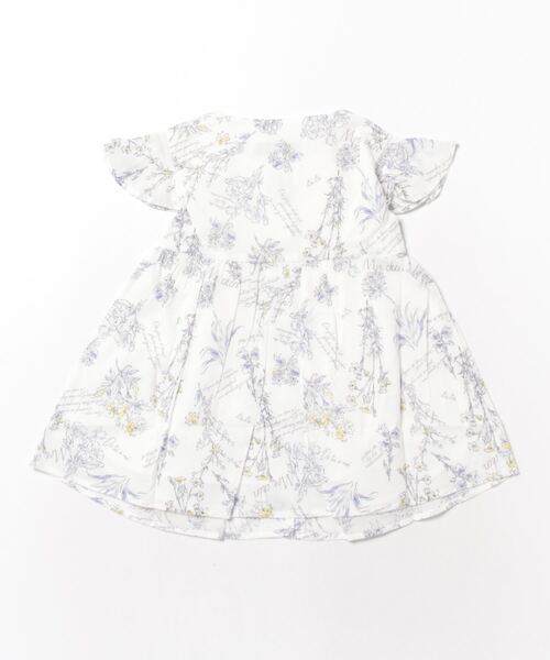 BeBe（ベベ）の「BeBe/【fillot de bebe reductionコラボ】【お揃い】フラワーレタープリントコットンワンピース(90~150cm)（ワンピース・キッズ・ホワイト系その他・130/110/90/140/120/150/100）」の7枚目の写真