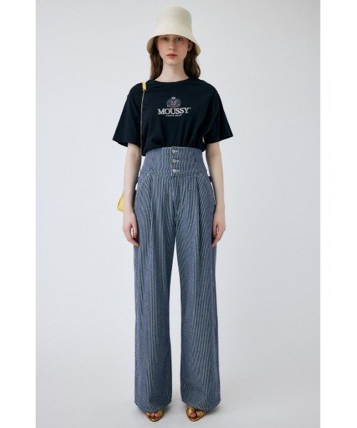 MOUSSY(マウジー)の「CLASSIC EMBROIDERY MOUSSY Tシャツ(Tシャツ/カットソー・レディース・ホワイト/ライトブラック/ライトパープル/杢グレー・FREE)」の5枚目の写真