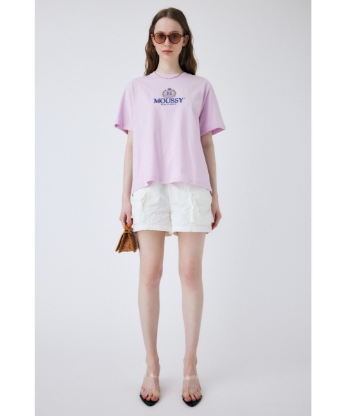 MOUSSY(マウジー)の「CLASSIC EMBROIDERY MOUSSY Tシャツ(Tシャツ/カットソー・レディース・ホワイト/ライトブラック/ライトパープル/杢グレー・FREE)」の11枚目の写真