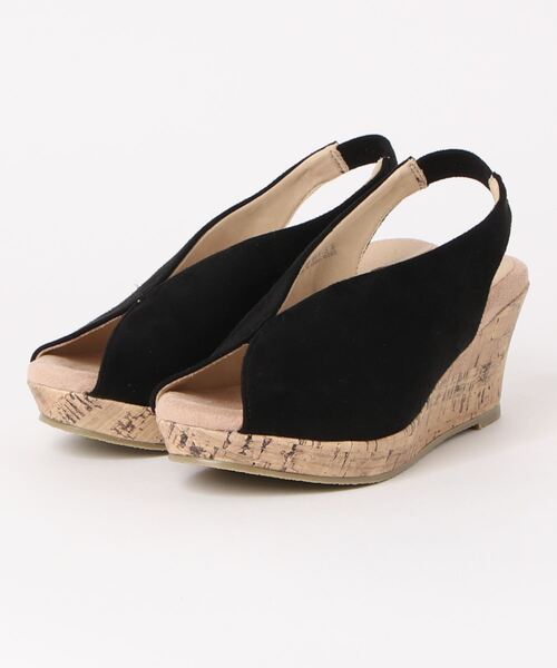 Piedi Nudi（ピエディヌーディ）の「美脚Vカットデザイン ウェッジソールサンダル（サンダル・レディース・グレイッシュベージュ/ラベンダー/キャメル/イエロー/ブラック/ネイビー/ダークベージュ/カーキ・S/M/L/LL）」の11枚目の写真