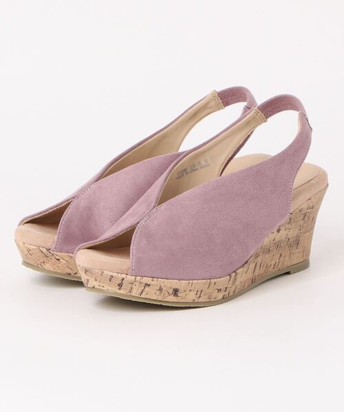 Piedi Nudi（ピエディヌーディ）の「美脚Vカットデザイン ウェッジソールサンダル（サンダル・レディース・グレイッシュベージュ/ラベンダー/キャメル/イエロー/ブラック/ネイビー/ダークベージュ/カーキ・S/M/L/LL）」の14枚目の写真