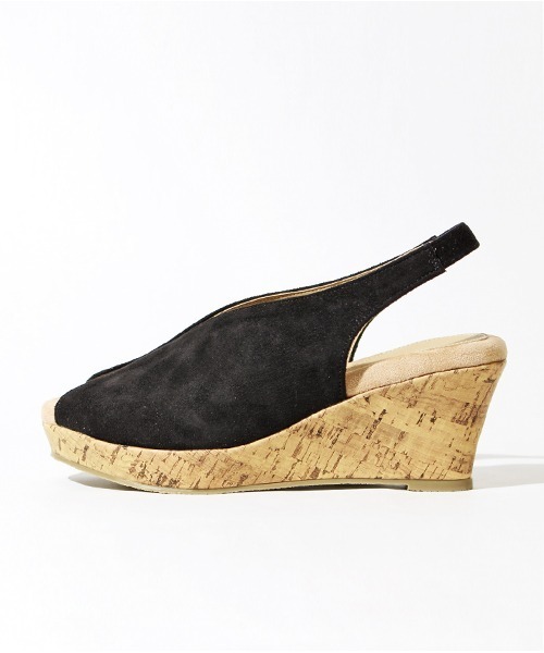 Piedi Nudi（ピエディヌーディ）の「美脚Vカットデザイン ウェッジソールサンダル（サンダル・レディース・グレイッシュベージュ/ラベンダー/キャメル/イエロー/ブラック/ネイビー/ダークベージュ/カーキ・S/M/L/LL）」の17枚目の写真