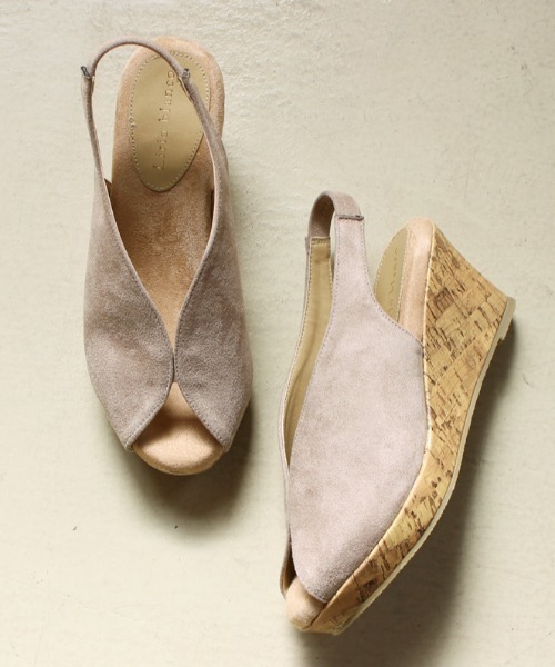 Piedi Nudi（ピエディヌーディ）の「美脚Vカットデザイン ウェッジソールサンダル（サンダル・レディース・グレイッシュベージュ/ラベンダー/キャメル/イエロー/ブラック/ネイビー/ダークベージュ/カーキ・S/M/L/LL）」の20枚目の写真