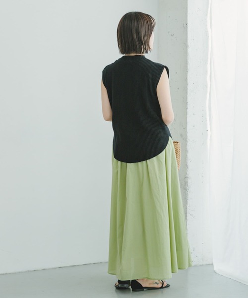 ITEMS URBANRESEARCH（アイテムズ アーバンリサーチ）の「ボイルロングスカート（スカート・レディース・オレンジ/ミント/チャコールグレー・FREE）」の9枚目の写真