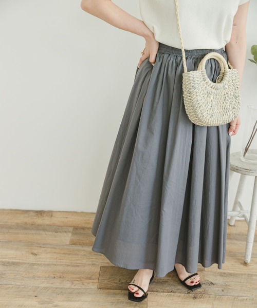 ITEMS URBANRESEARCH（アイテムズ アーバンリサーチ）の「ボイルロングスカート（スカート・レディース・オレンジ/ミント/チャコールグレー・FREE）」の20枚目の写真