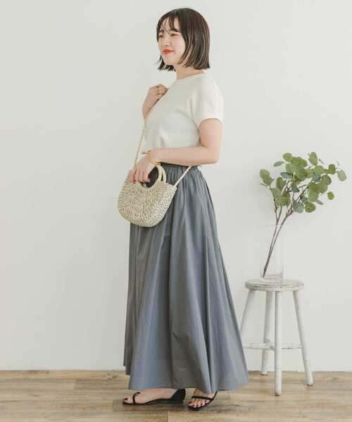 ITEMS URBANRESEARCH（アイテムズ アーバンリサーチ）の「ボイルロングスカート（スカート・レディース・オレンジ/ミント/チャコールグレー・FREE）」の15枚目の写真