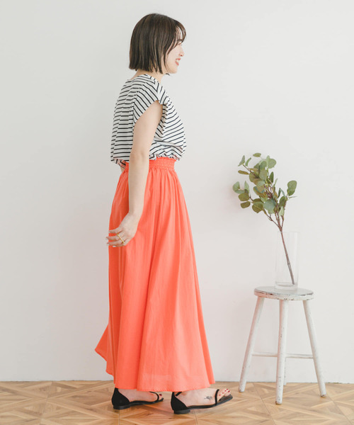 ITEMS URBANRESEARCH（アイテムズ アーバンリサーチ）の「ボイルロングスカート（スカート・レディース・オレンジ/ミント/チャコールグレー・FREE）」の18枚目の写真