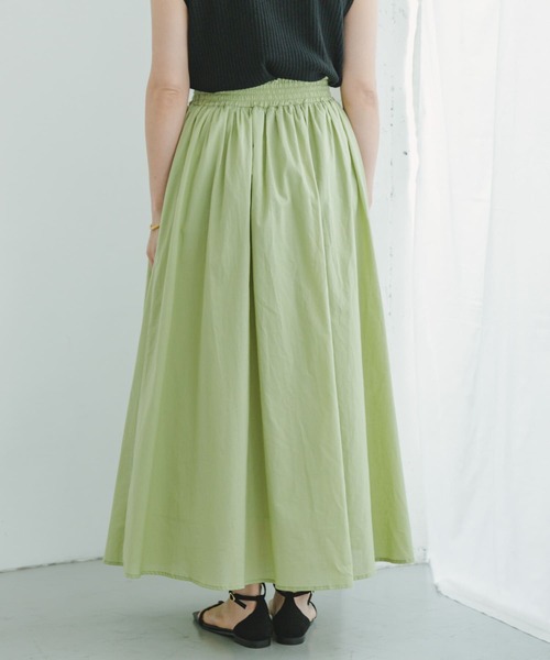 ITEMS URBANRESEARCH（アイテムズ アーバンリサーチ）の「ボイルロングスカート（スカート・レディース・オレンジ/ミント/チャコールグレー・FREE）」の13枚目の写真