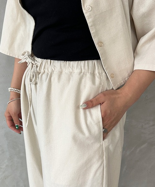 kutir（クティール）の「【セットアップ着用可能】リネンライクワイドパンツ（その他パンツ・レディース・ライトグリーン/アイボリー/ブラウン・LARGE/SMALL/MEDIUM）」の20枚目の写真