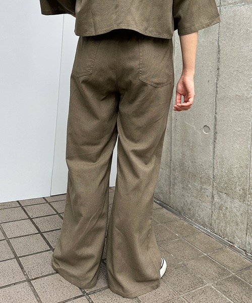 kutir（クティール）の「【セットアップ着用可能】リネンライクワイドパンツ（その他パンツ・レディース・ライトグリーン/アイボリー/ブラウン・LARGE/SMALL/MEDIUM）」の14枚目の写真