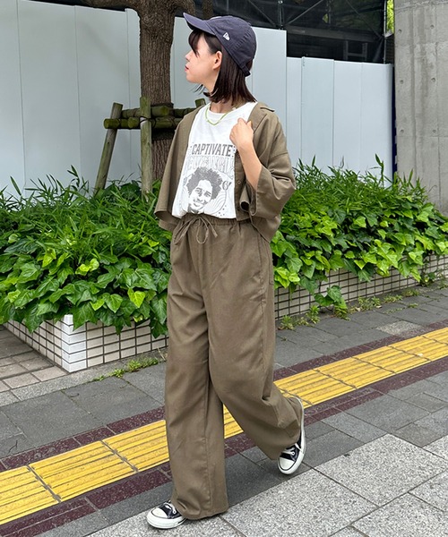 kutir（クティール）の「【セットアップ着用可能】リネンライクワイドパンツ（その他パンツ・レディース・ライトグリーン/アイボリー/ブラウン・LARGE/SMALL/MEDIUM）」の6枚目の写真