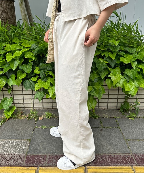 kutir（クティール）の「【セットアップ着用可能】リネンライクワイドパンツ（その他パンツ・レディース・ライトグリーン/アイボリー/ブラウン・LARGE/SMALL/MEDIUM）」の17枚目の写真