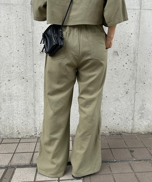 kutir（クティール）の「【セットアップ着用可能】リネンライクワイドパンツ（その他パンツ・レディース・ライトグリーン/アイボリー/ブラウン・LARGE/SMALL/MEDIUM）」の12枚目の写真