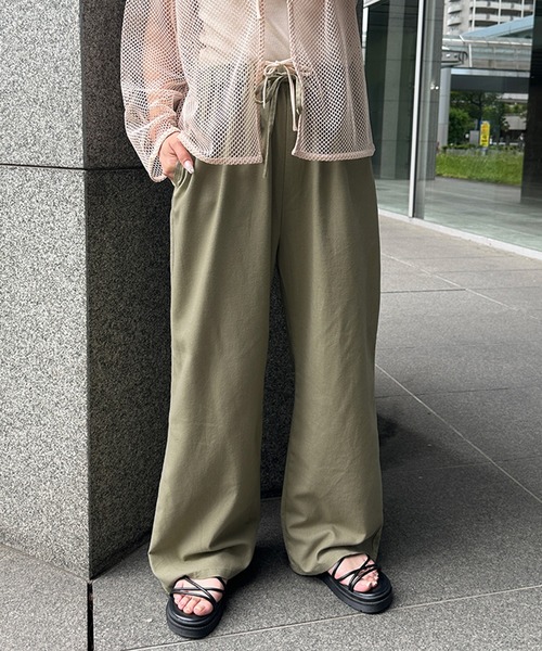 kutir（クティール）の「【セットアップ着用可能】リネンライクワイドパンツ（その他パンツ・レディース・ライトグリーン/アイボリー/ブラウン・LARGE/SMALL/MEDIUM）」の21枚目の写真