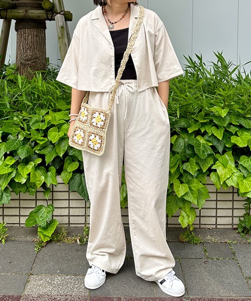美品★suzuki takayuki★リネン　ラップパンツ　ワイド suzuki takayuki パンツ wide-legged pants レディース メンズ