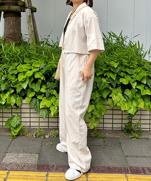 kutir（クティール）の「【セットアップ着用可能】リネンライクワイドパンツ（その他パンツ・レディース・ライトグリーン/アイボリー/ブラウン・LARGE/SMALL/MEDIUM）」の5枚目の写真