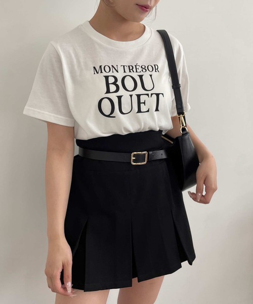 one after another NICE CLAUP（ワンアフターアナザーナイスクラップ）の「チュールビスチェ+ロゴＴセット（Tシャツ/カットソー・レディース・ドット/ブラック/ピンク・FREE）」の20枚目の写真