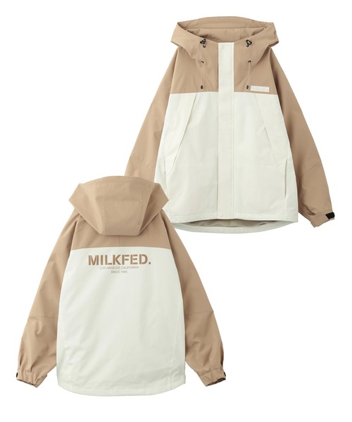 MILKFED.（ミルクフェド）の「BICOLOR LOGO MOUNTAIN PARKA（マウンテンパーカー・レディース・ブラック/ベージュ・S/M）」の16枚目の写真