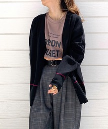 Q | オーバーVネックカーデ(カーディガン/ボレロ)