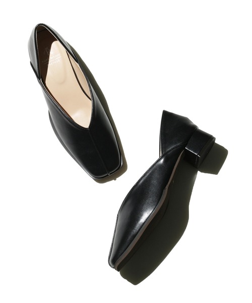 ROPE' PICNIC（ロペピクニック）の「スクエアトゥセンターシーム甲深バブーシュ（パンプス・レディース・ブラック系その他/ブラック/ネイビー/キナリ・23.0cm/23.5cm/24.0cm/24.5cm/25.0cm）」の7枚目の写真